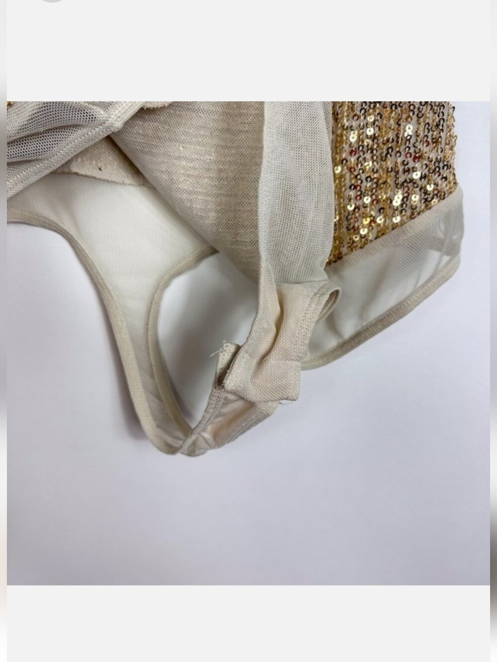 NWOT Free People Sparks Fly Gold Sequin Bodysuit Size Large - Picture 8 of 8